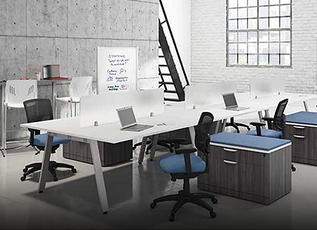 Modern office shared workspace furniture