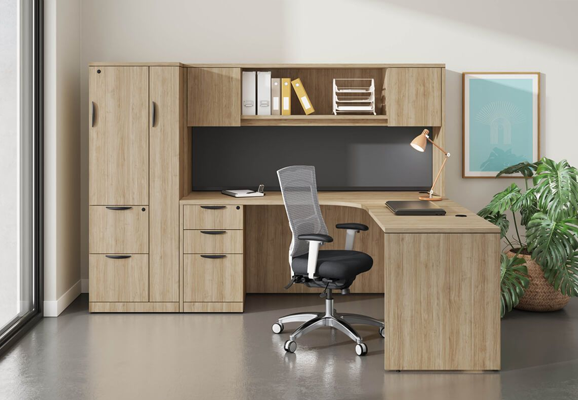 Modern commercial office furniture setup