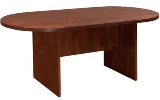 Wooden oval office conference table