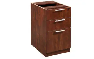 Wooden three-drawer office cabinet