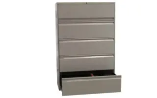 Metal five-drawer file cabinet