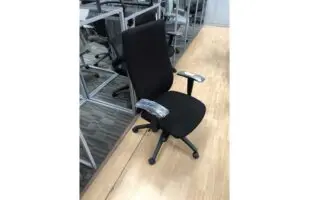 Black ergonomic office chair used