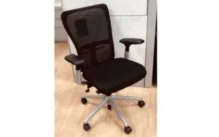 Ergonomic black office chair wheels