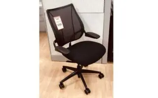 Used black mesh office chair