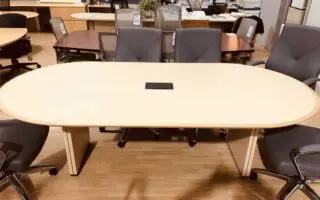 Office conference table with chairs