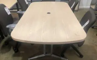 Conference table with office chairs