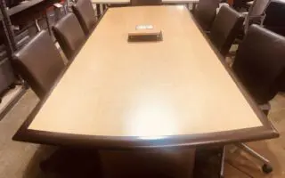 Office conference table with chairs