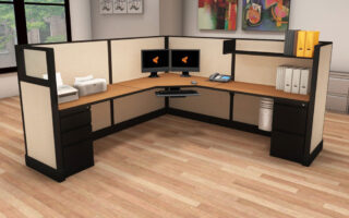 Office cubicle with office furniture